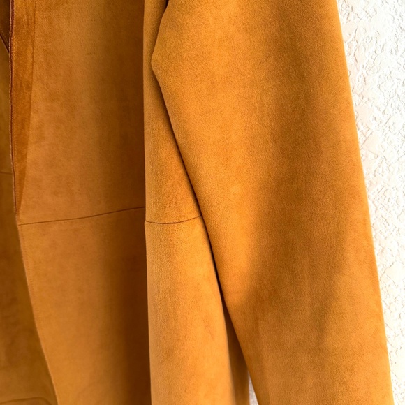 Marc New York Andrew Marc Faux Suede Open Front Coat – Camel – Size S - Picture 3 of 5